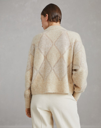 Brunello Cucinelli Wool and mohair dazzling argyle sweater outlook