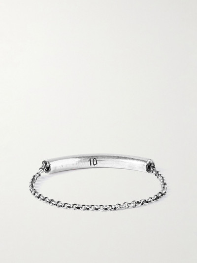 SAINT LAURENT Silver-Tone Chain Ring outlook