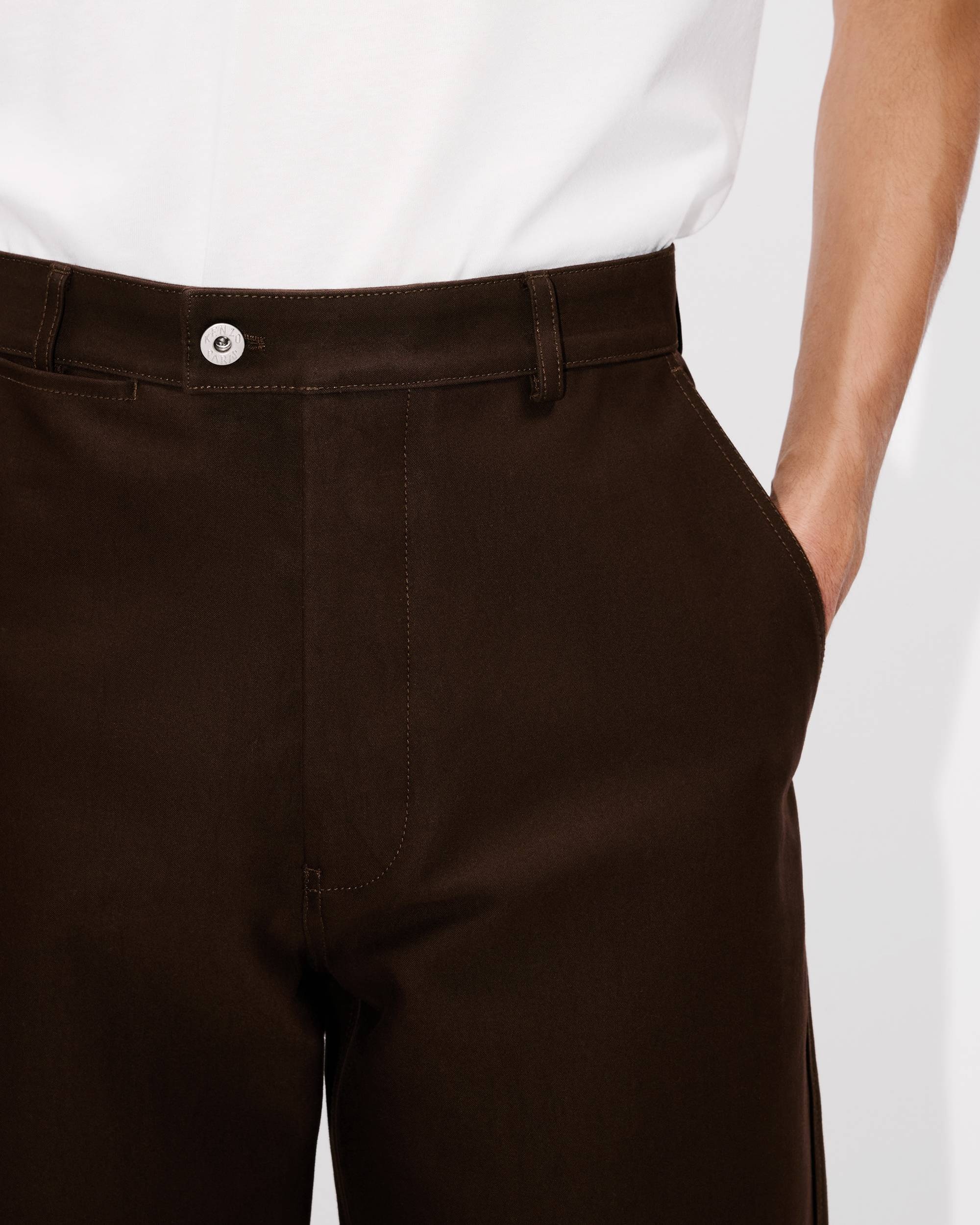 Tapered workwear pants in cotton - 6