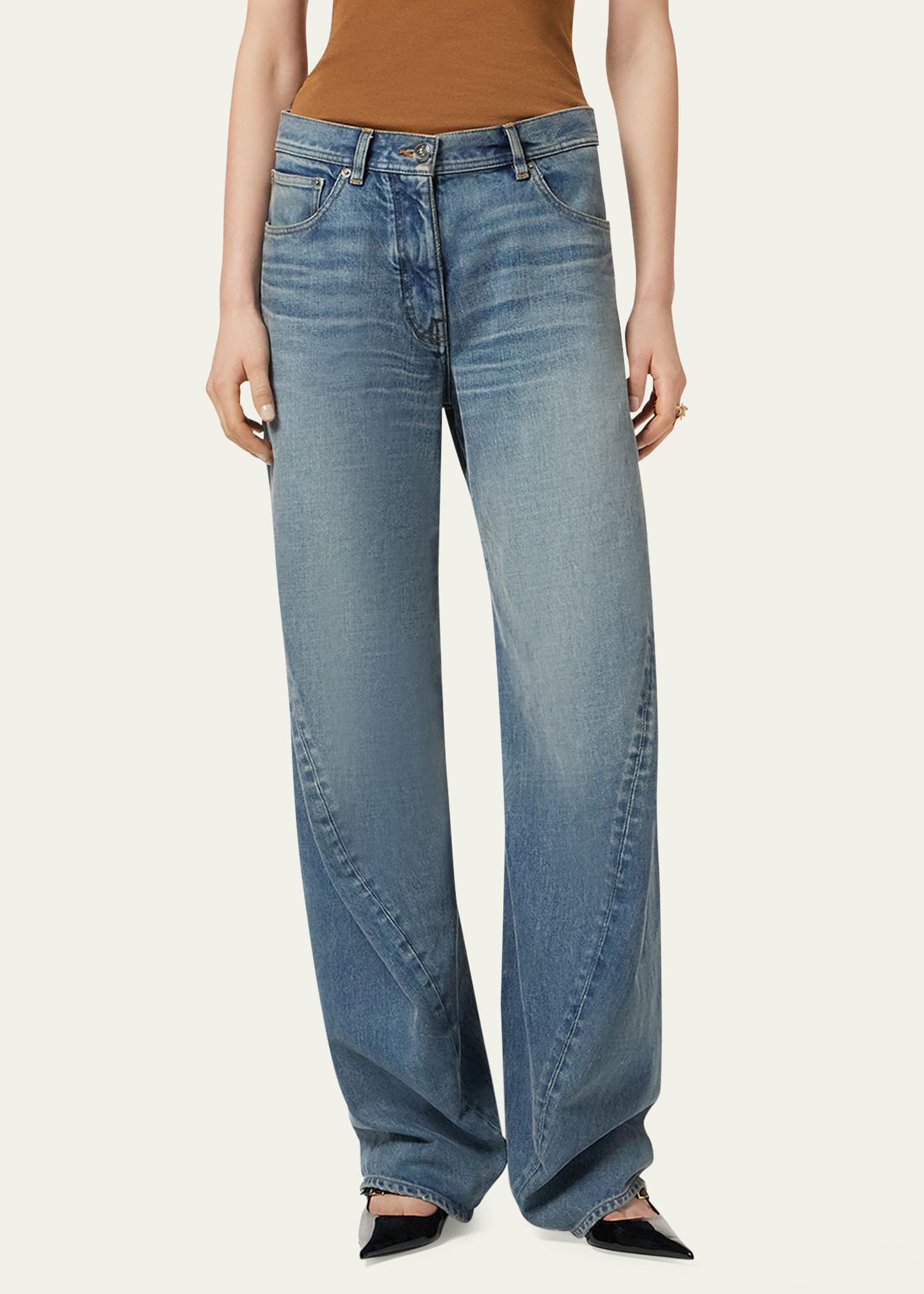 Washed 2000S Straight Leg Jeans - 2
