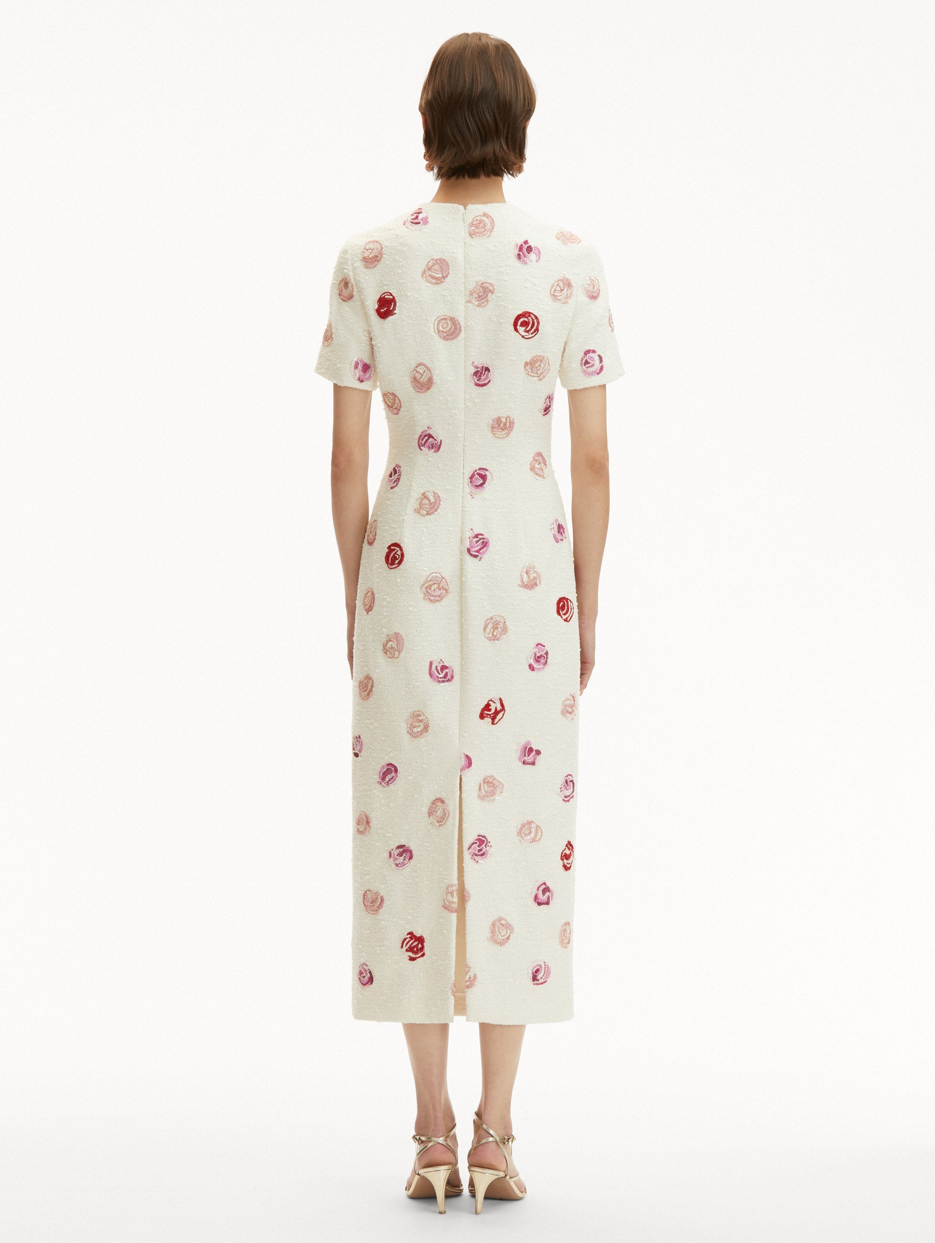 ENGLISH ROSE EMBROIDERED TWEED DRESS - 3