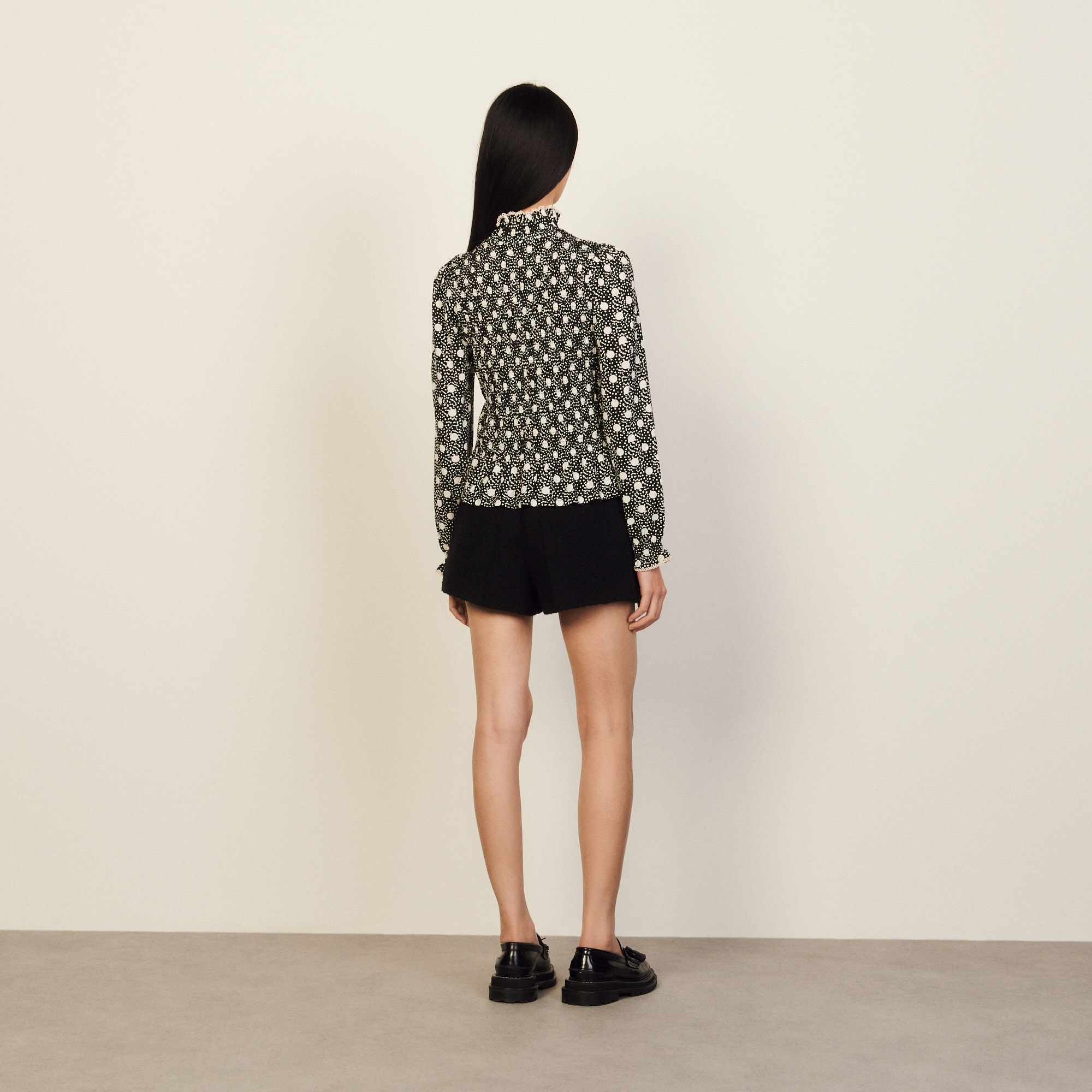 Printed T-shirt with smocking - 3