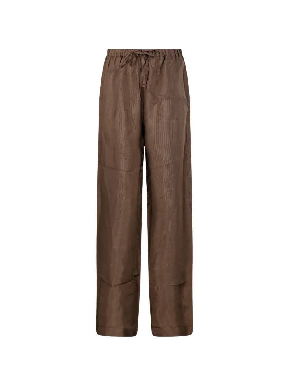 mini-check drawstring trousers - 1