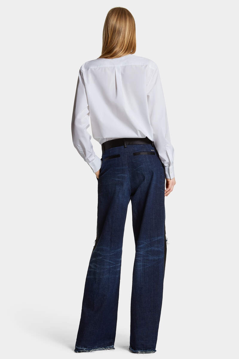 DARK RIPPED TUXEDO PANT - 4