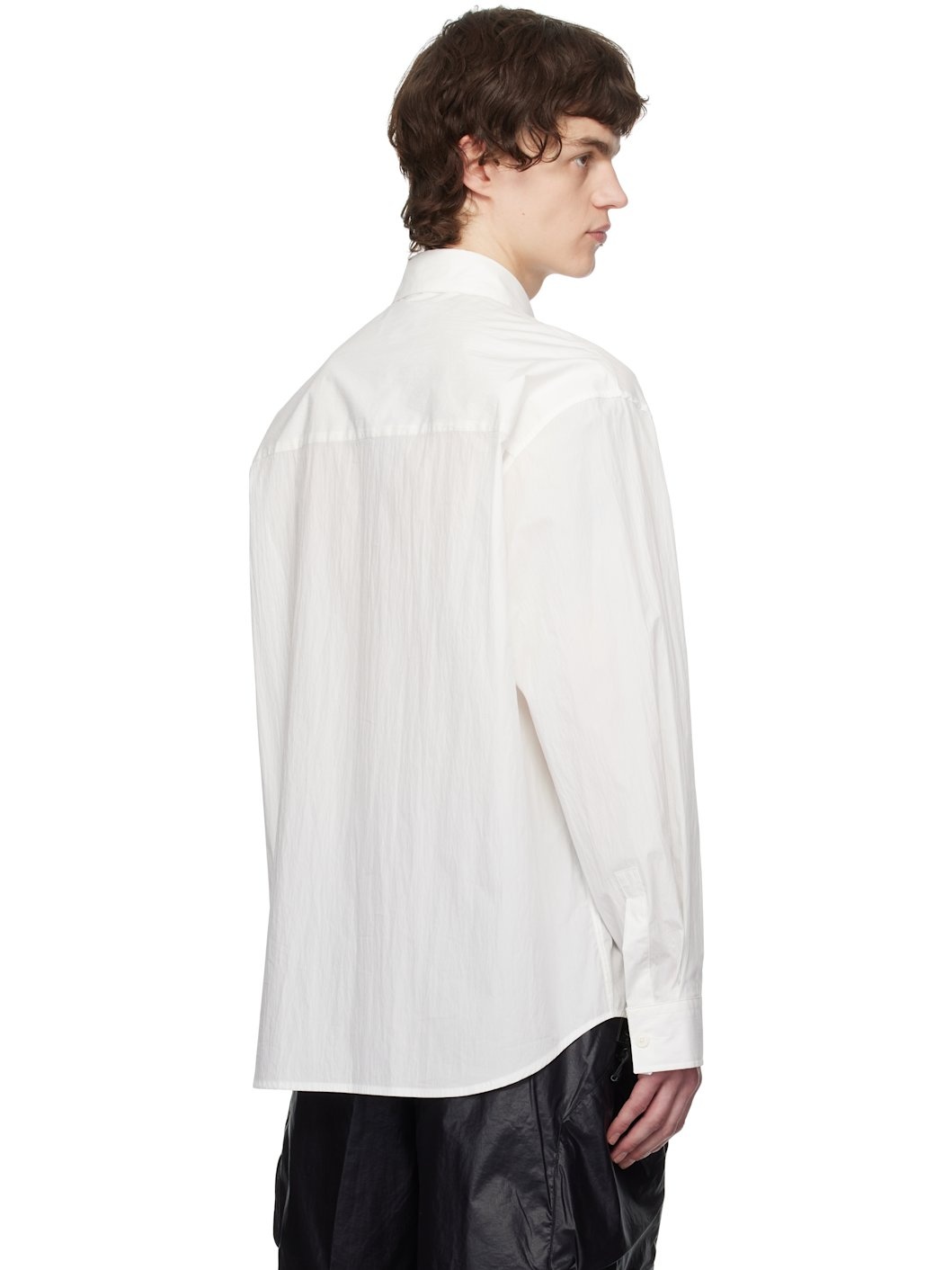 White Embroidered-Logo Shirt - 3