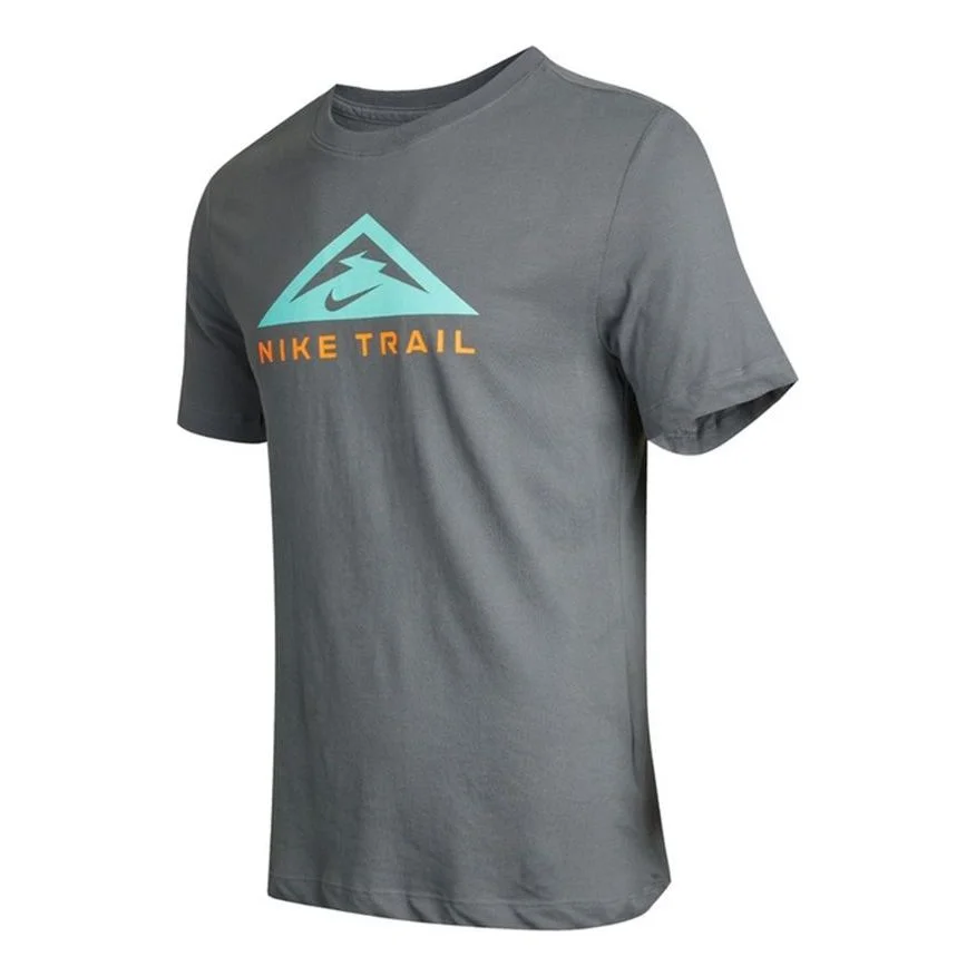 Nike Pattern Printing Breathable Sports Short Sleeve Gray Dark gray CZ9804-084 - 1