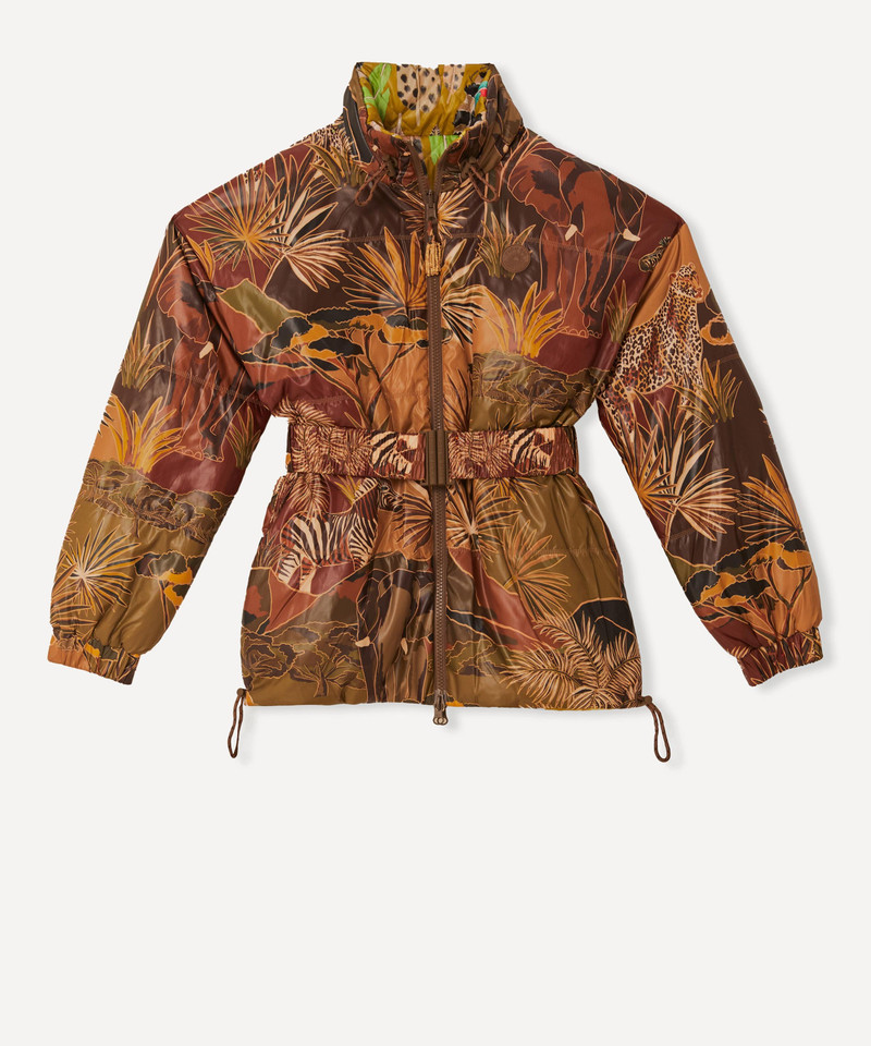 FARM RIO Gold Savana Dream Reversible Maxi Puffer Jacket outlook