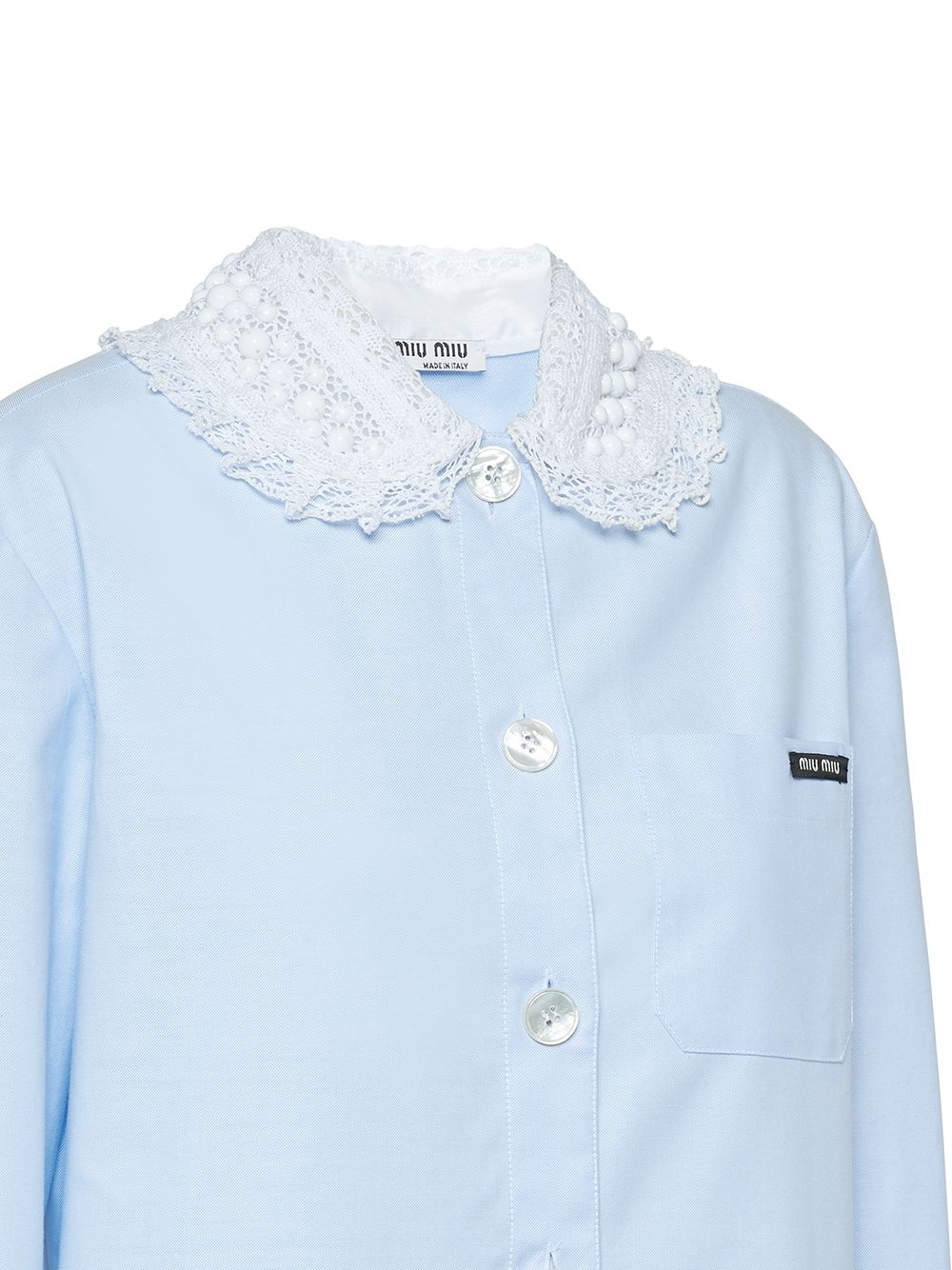 lace-collar shirt - 3