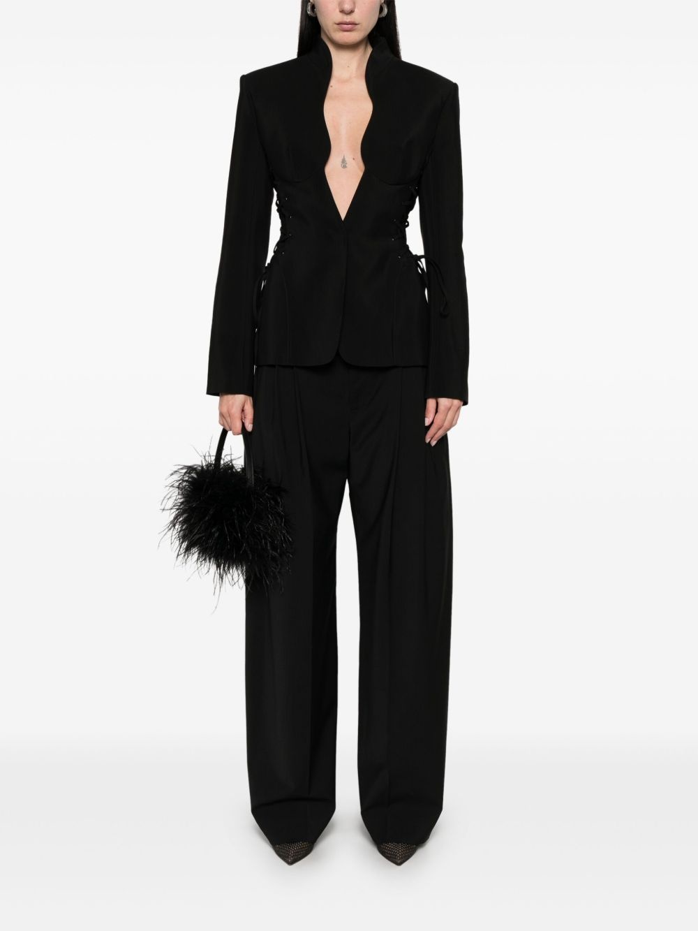 sculptural laced jacket - 2