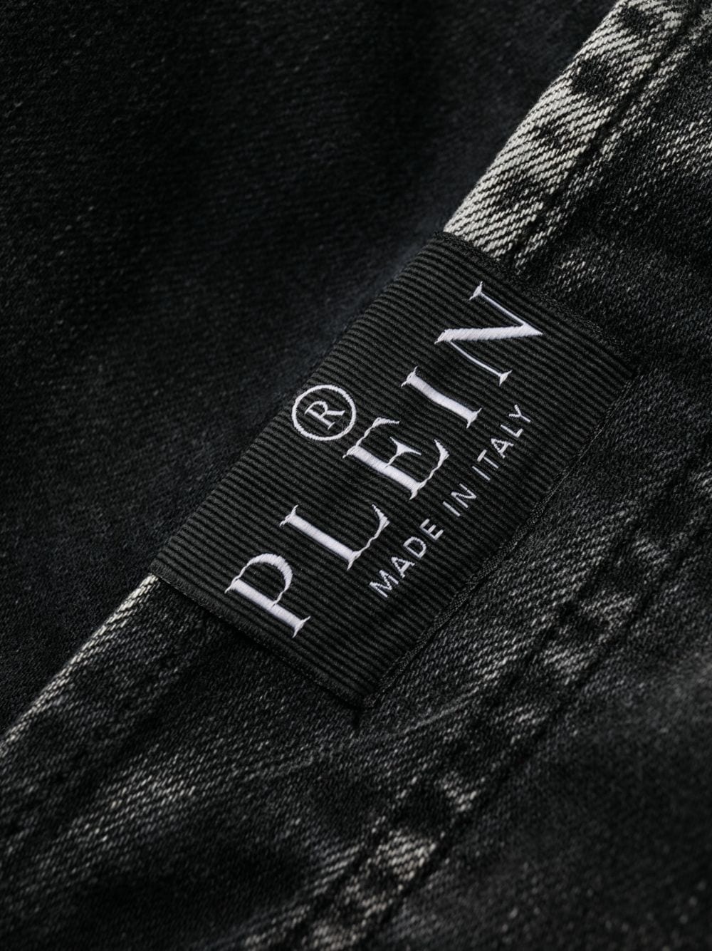distressed straight-leg jeans - 6