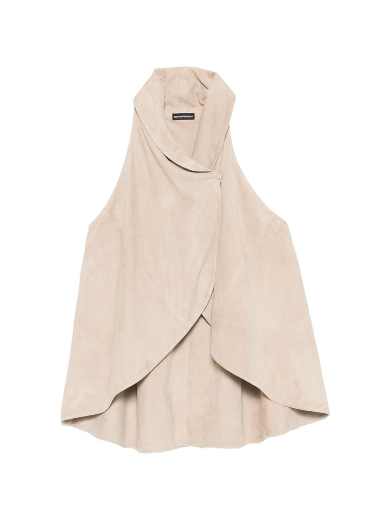 draped leather top 1