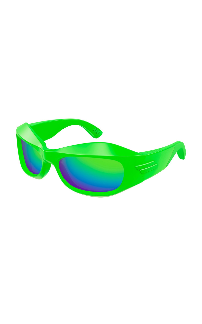 Wrap-Frame Acetate Sunglasses green 3