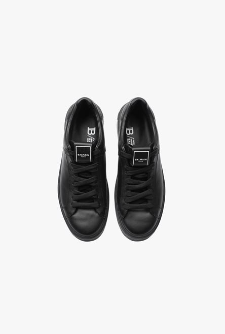 Smooth black leather B-Court sneakers - 4