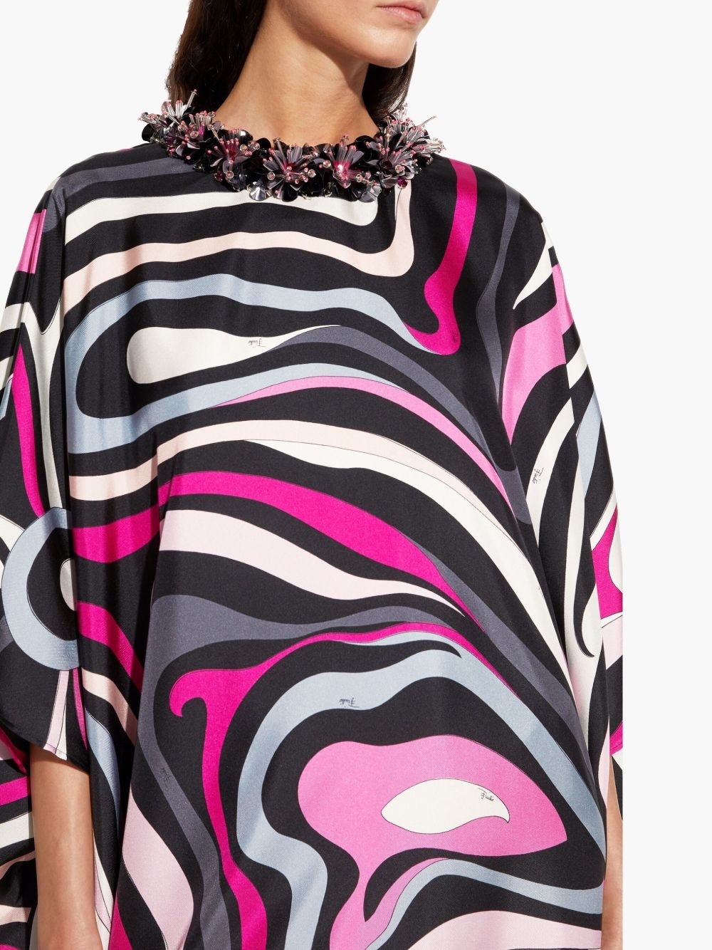marmo-print dress - 5