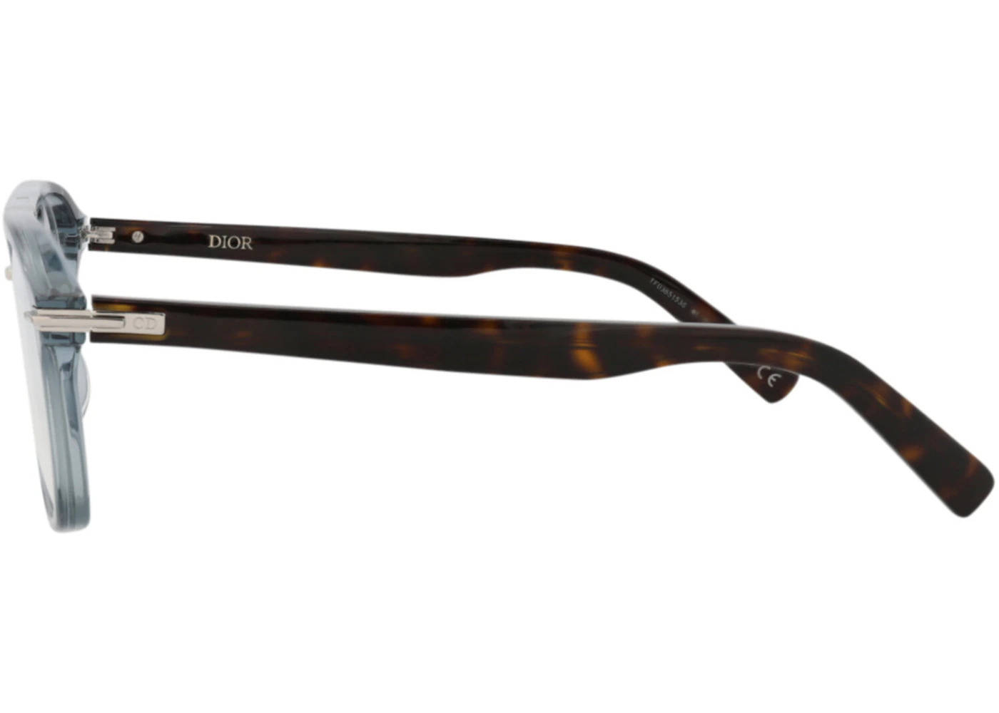 Dior Aviator-Frame Acetate Optical Frames Blue Havana Transparent (DM50037I-55-084) - 3