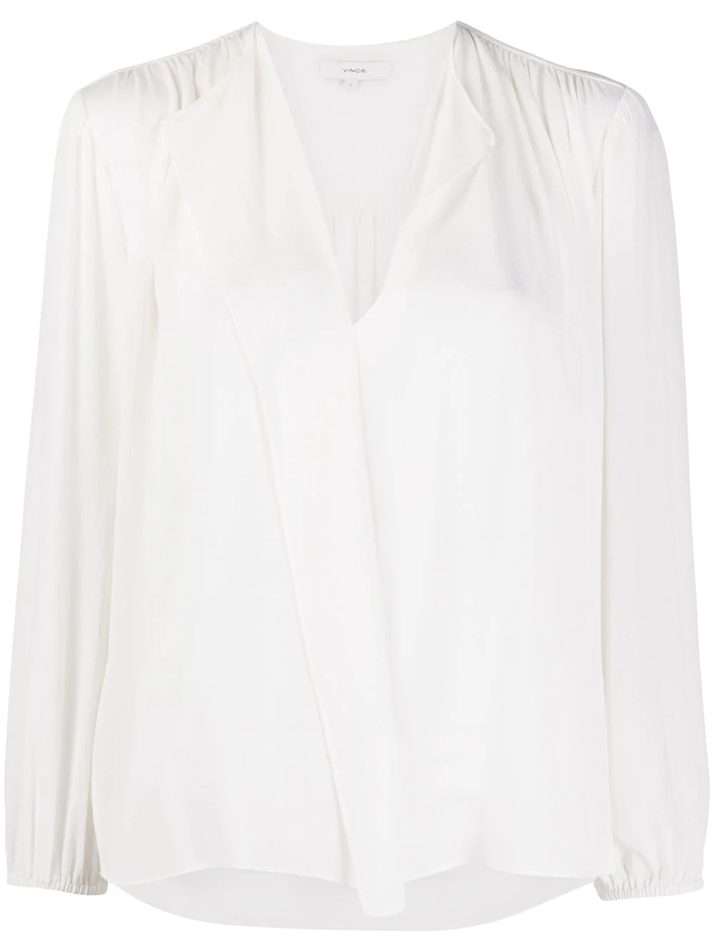 silk v-neck blouse - 1