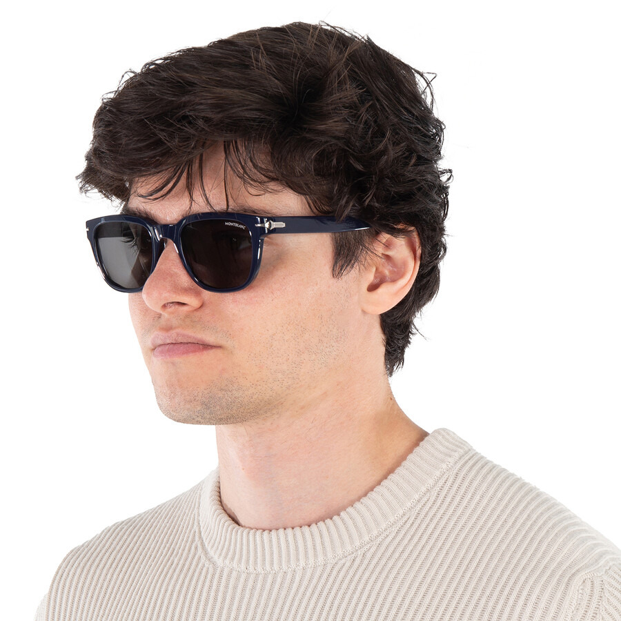 Montblanc Grey Square Men's Sunglasses MB0302S 004 51 - 2