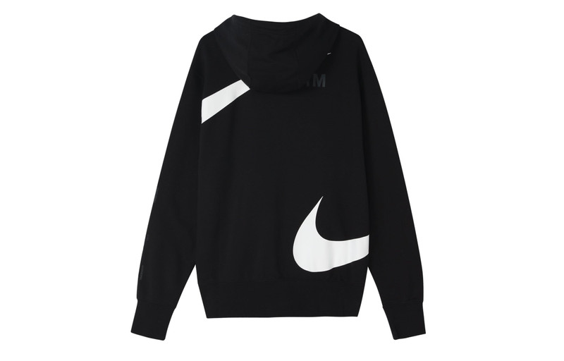 Nike Men's Nike Large Logo Printing Loose Hooded Jacket Autumn Black DD6088-010 outlook