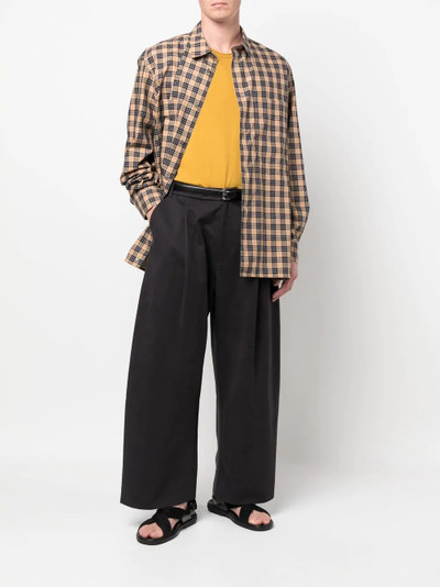 Studio Nicholson plaid-pattern long-sleeve shirt outlook