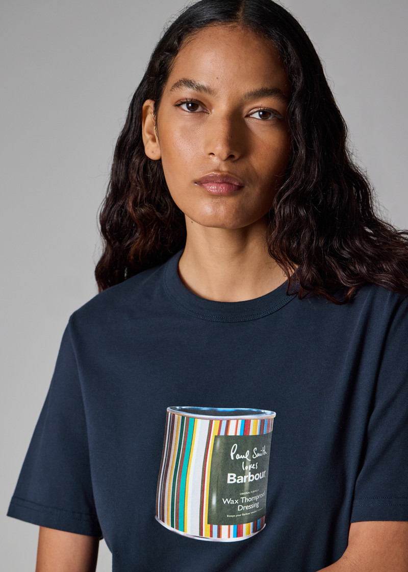 Paul Smith loves Barbour - Wax Tin Print T-Shirt 9