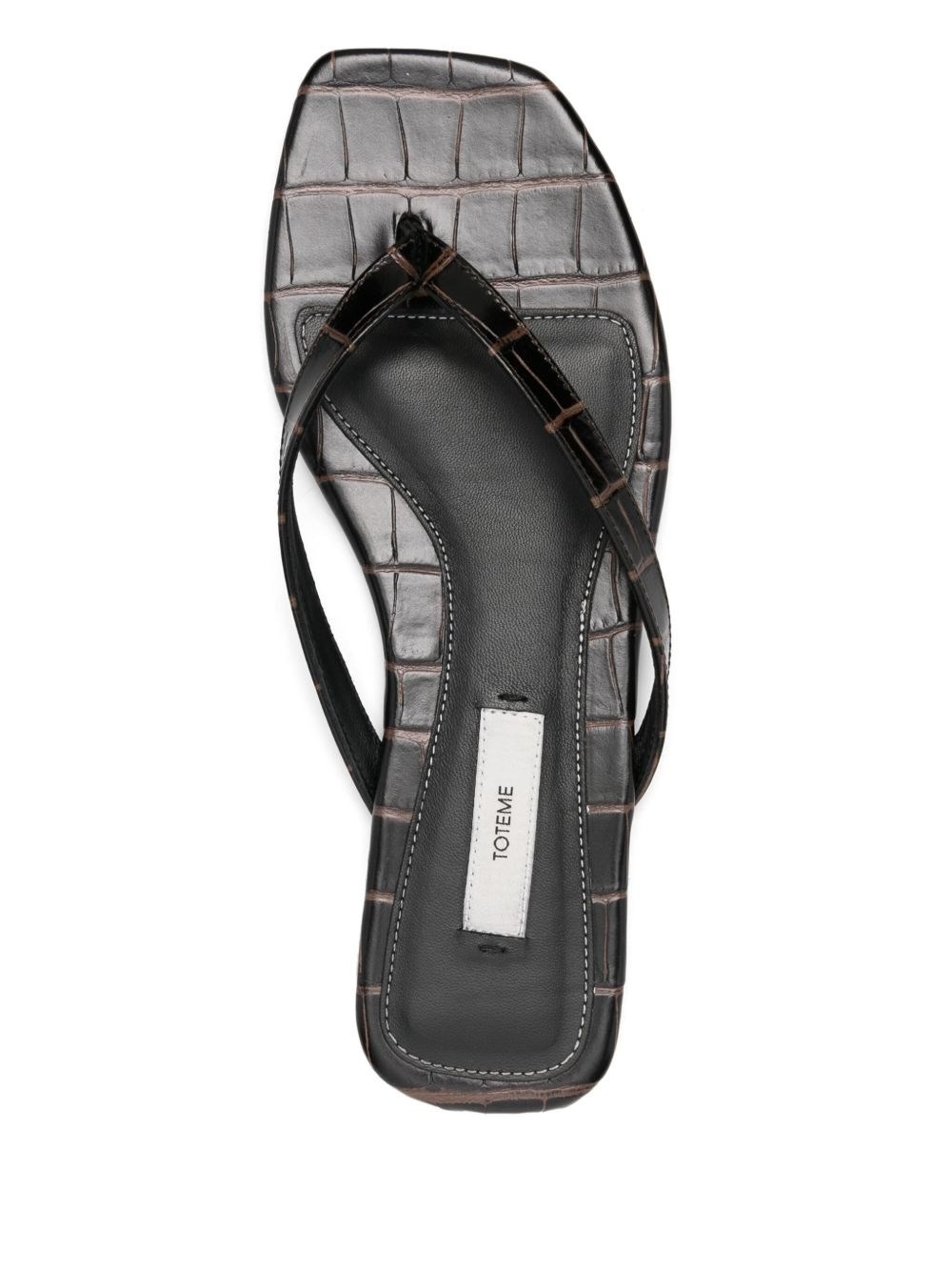 Leather thong sandals - 4