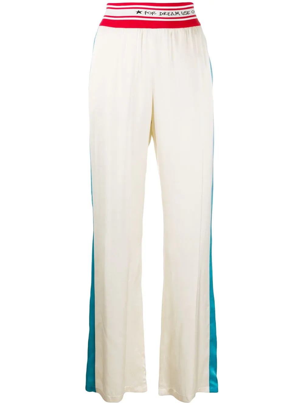 side stripe high-waisted trousers - 1