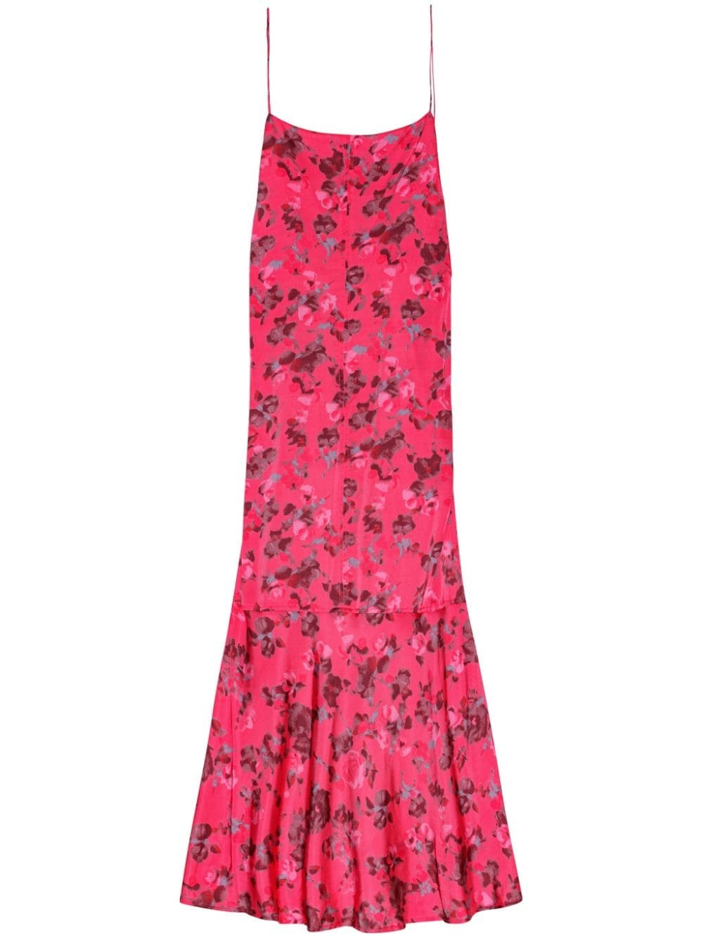 floral-print satin slip dress - 1