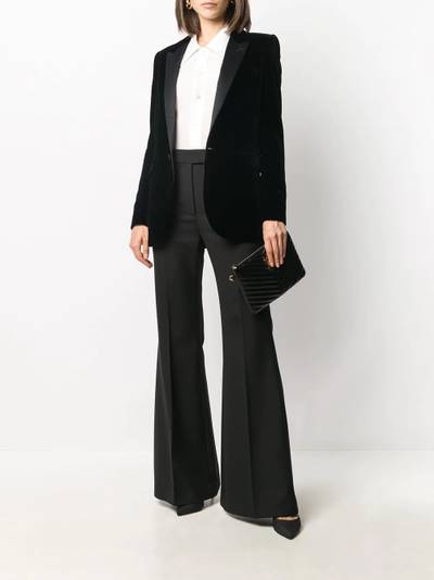 SAINT LAURENT single-breasted velvet tuxedo jacket outlook