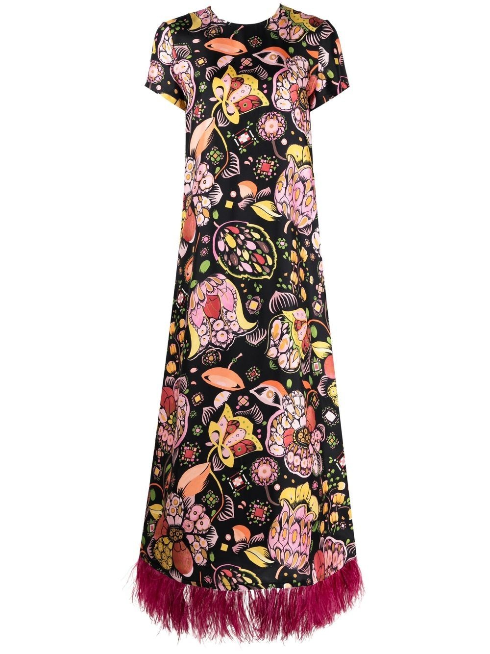 Swing floral-print maxi dress - 1