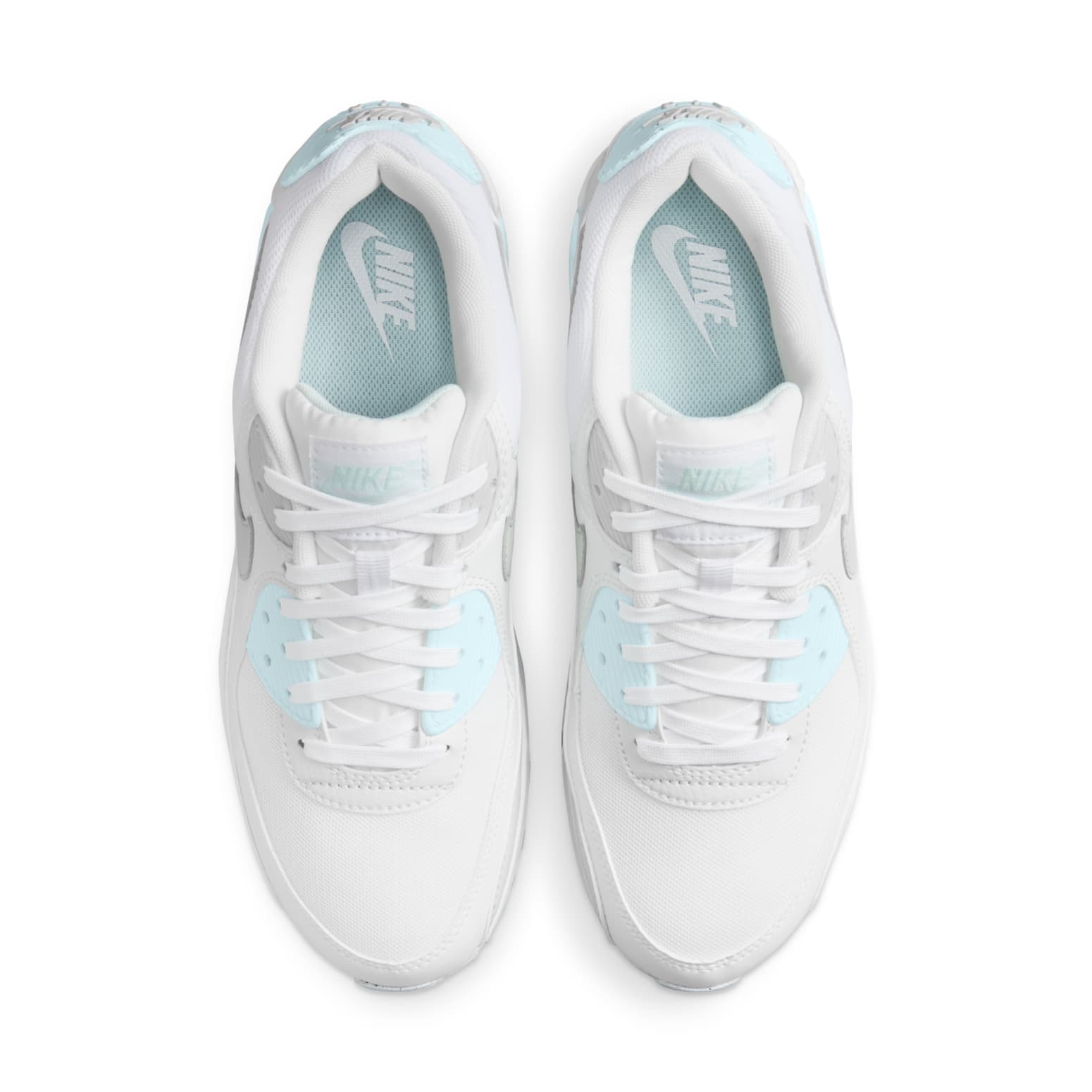 (WMNS) Nike Air Max 90 'White Glacier Blue' DH8010-104 - 4