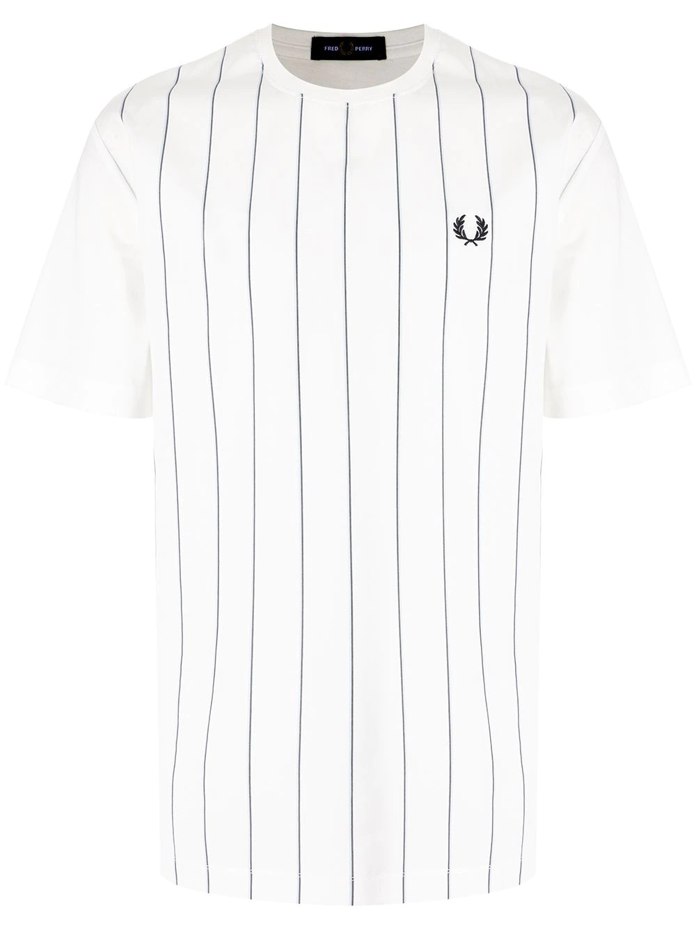 logo striped crew-neck T-shirt - 1