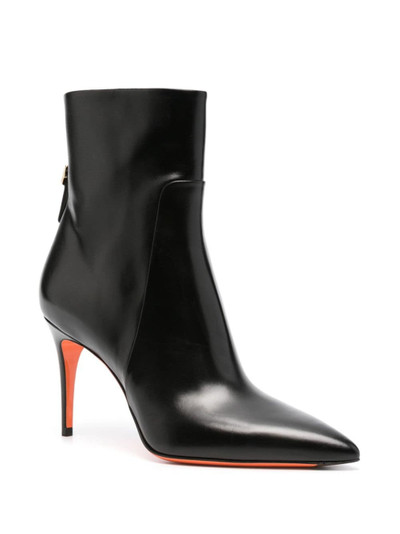 Santoni 90mm leather ankle boots outlook