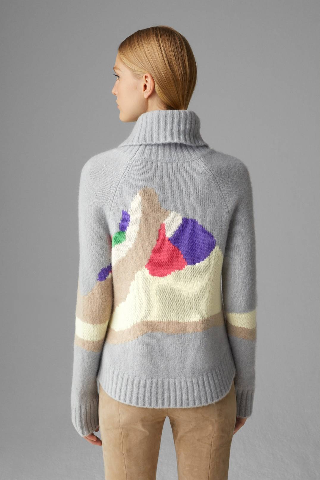 NIEVA TURTLENECK PULLOVER IN LIGHT GREY - 3