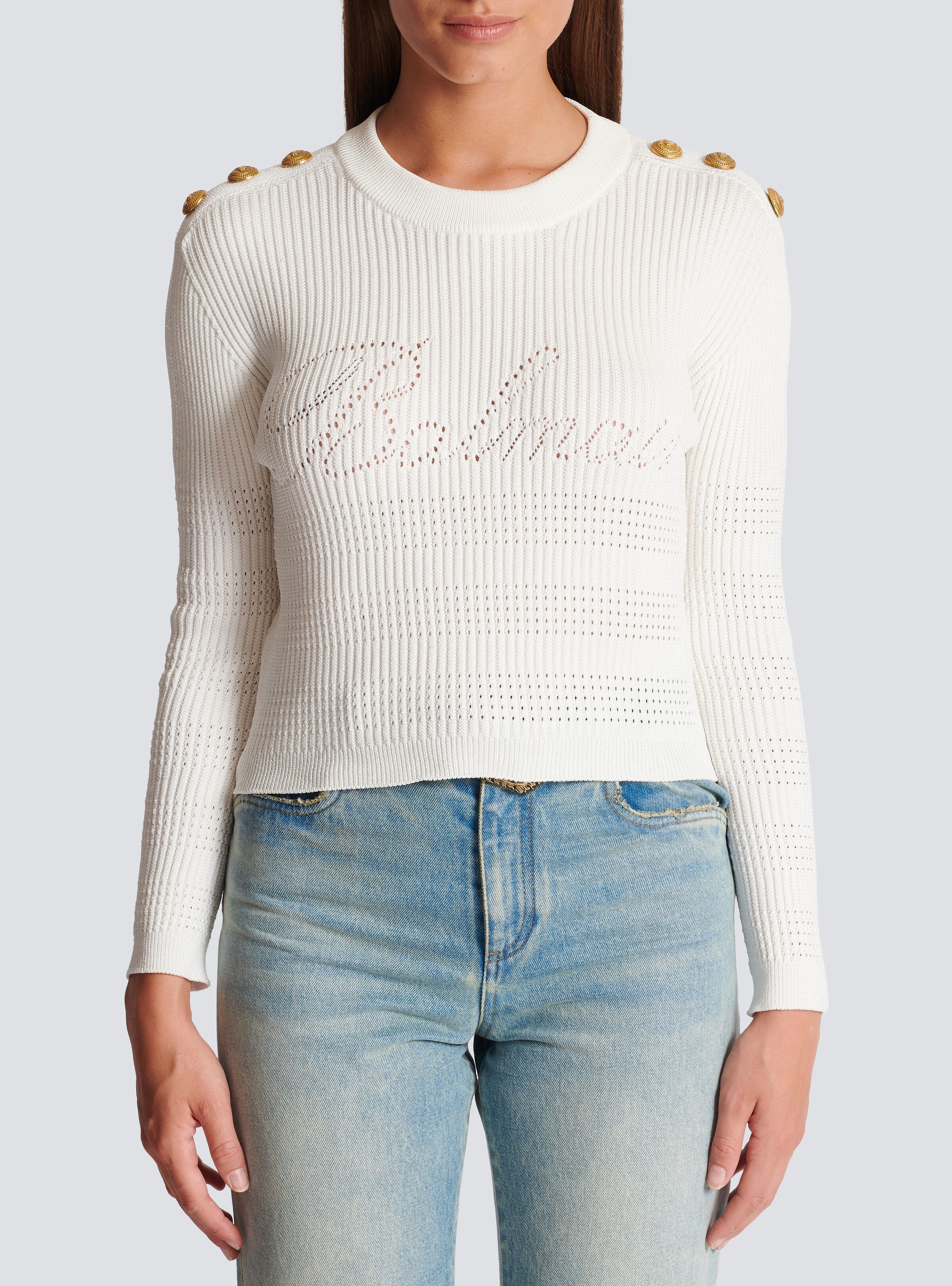 Balmain Signature knit jumper - 5
