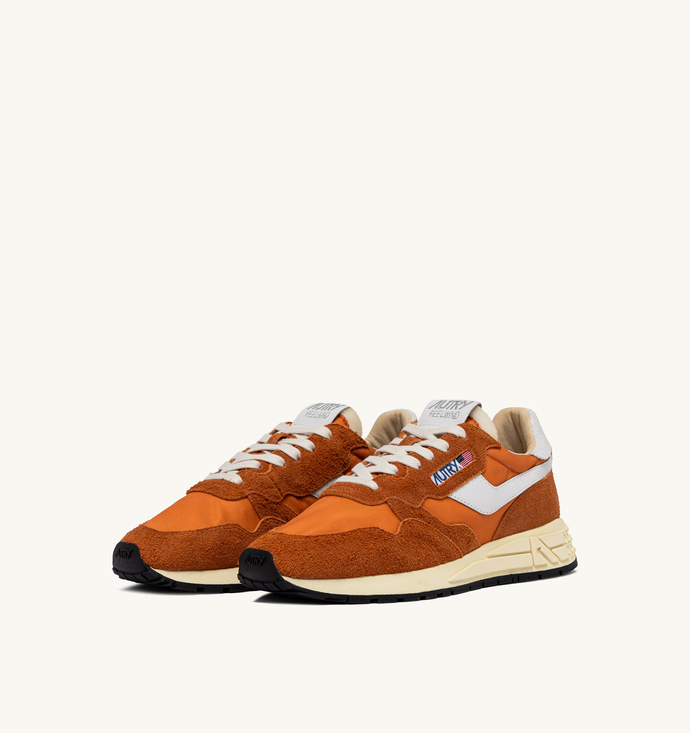 REELWIND LOW SNEAKERS IN AMBERGLOW NYLON AND SUEDE - 2