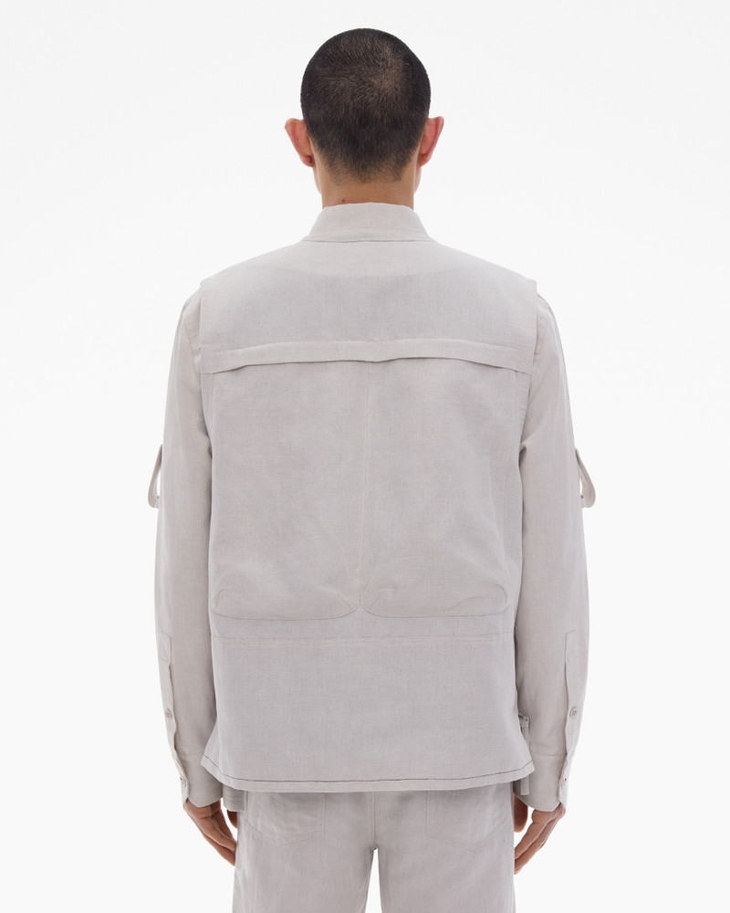 COTTON-LINEN CARGO VEST 4