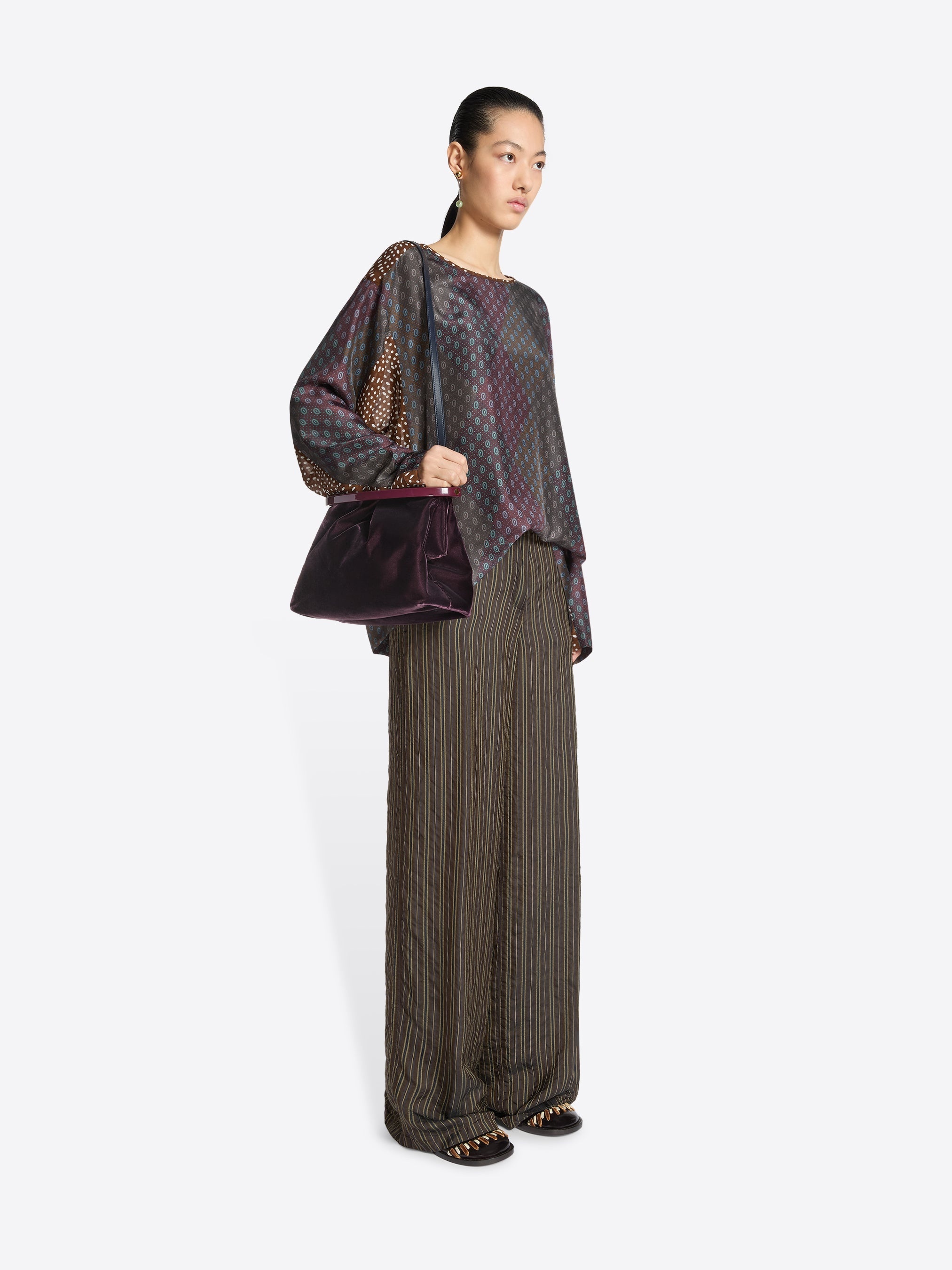 PLEATED VELVET BAG - 7