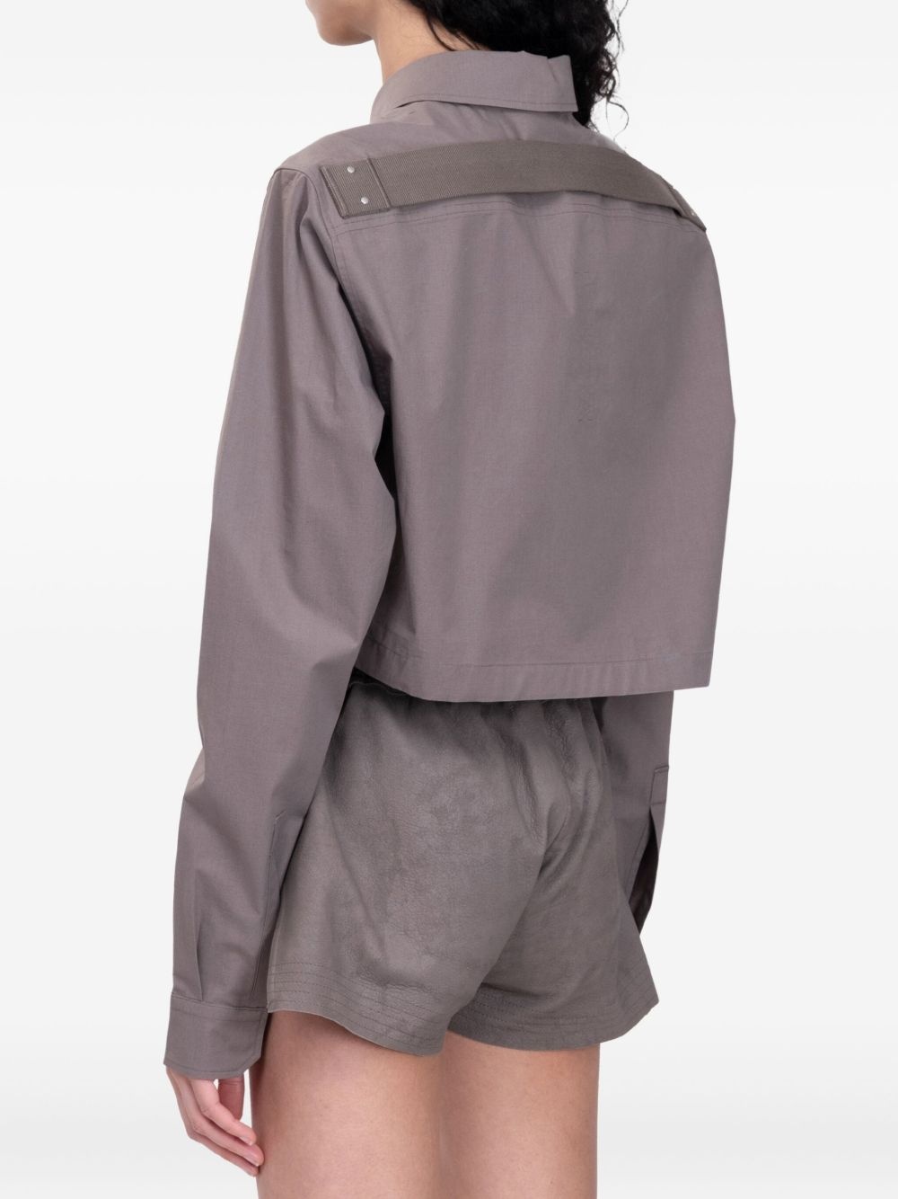 cropped shirt jacket - 3