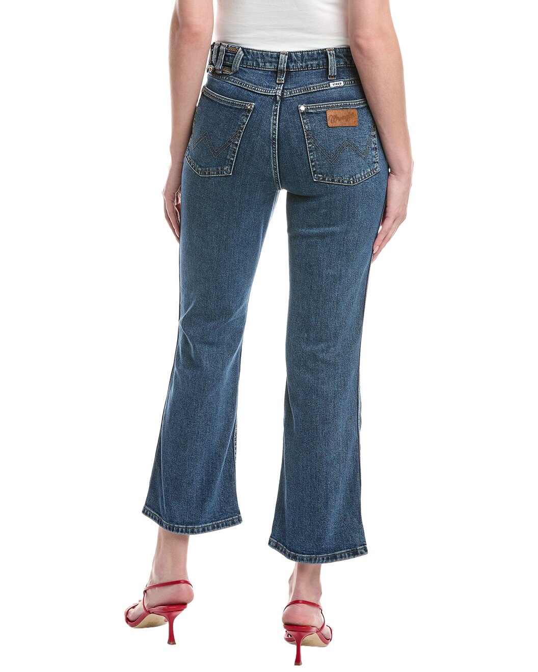 STAUD x Wrangler The Cropped Indigo Wash Bootcut Jean - 3