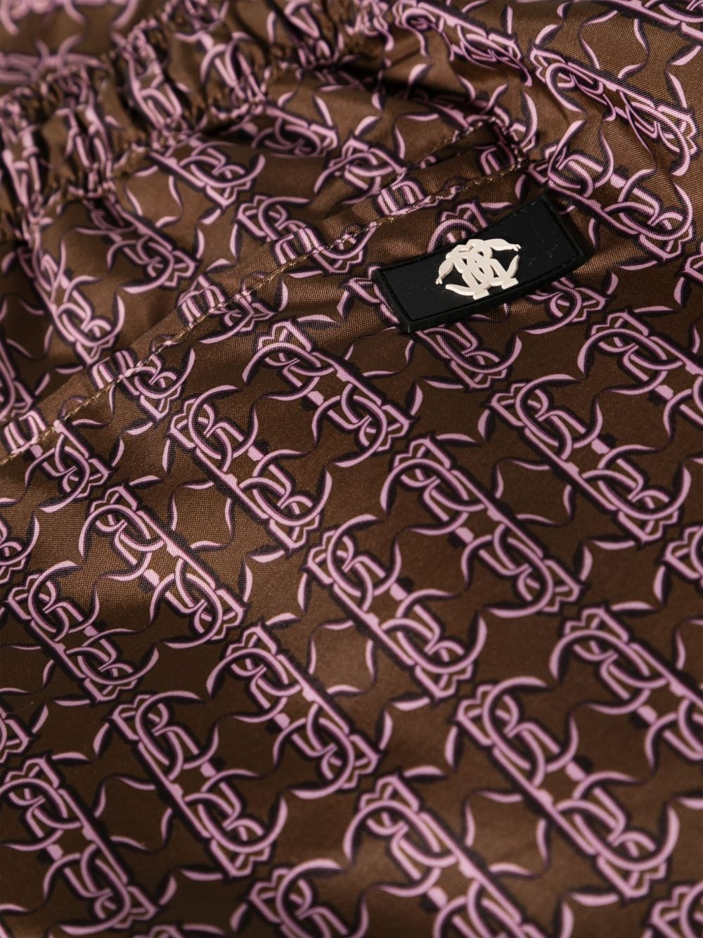 Tiger Tooth-detailed logo-print swim shorts - 3