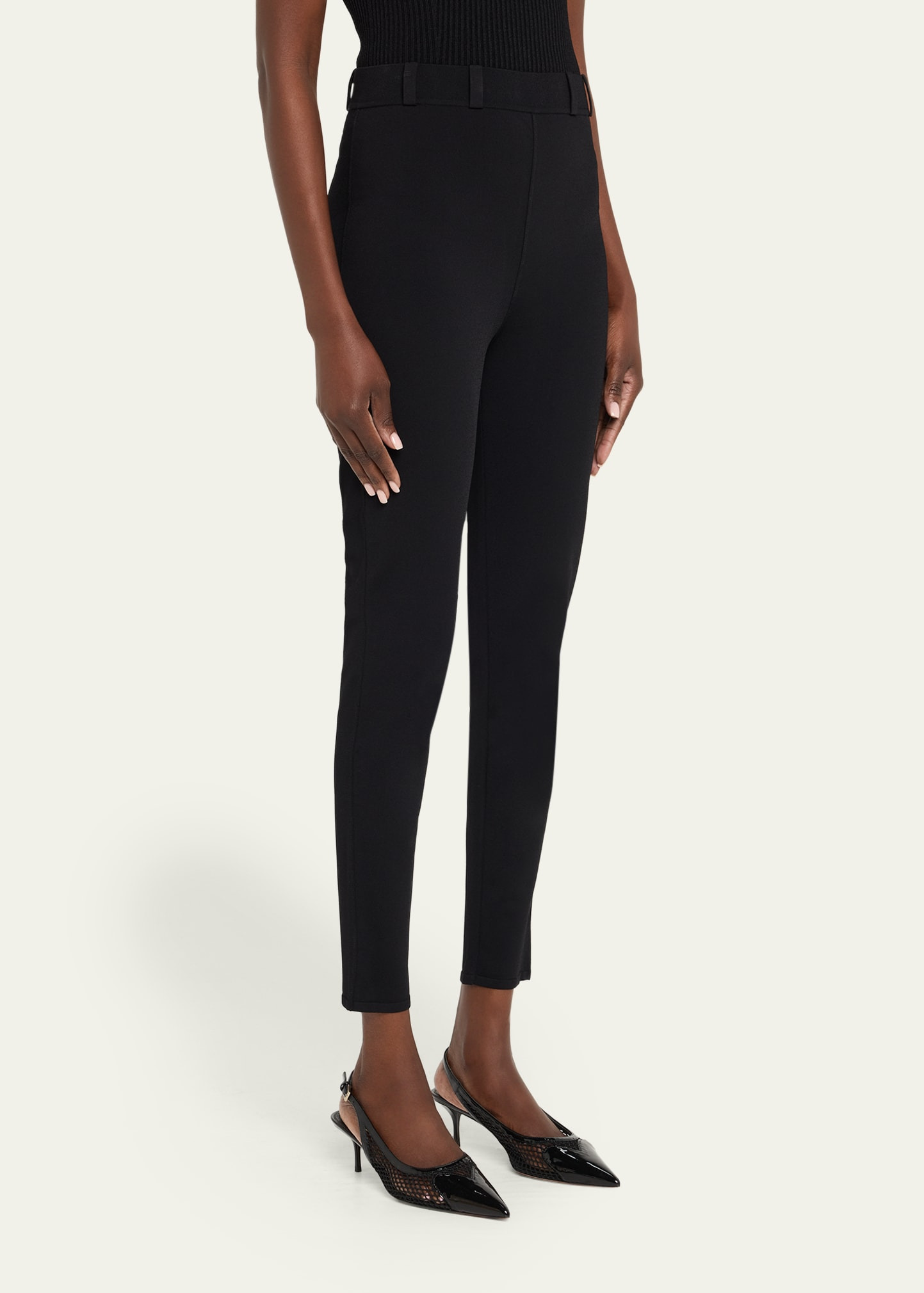 Belt-Loop Ankle Leggings - 4
