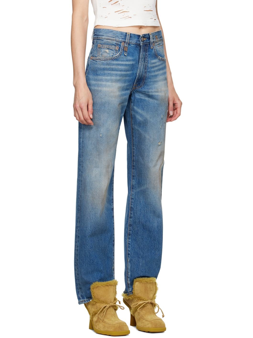 SSENSE Exclusive Blue Alice Slim Straight-Leg Jeans - 2