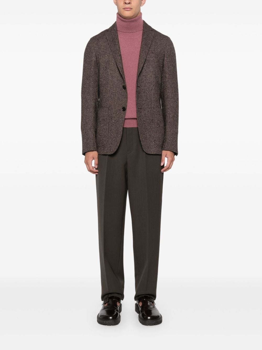 wool tapered pants - 2