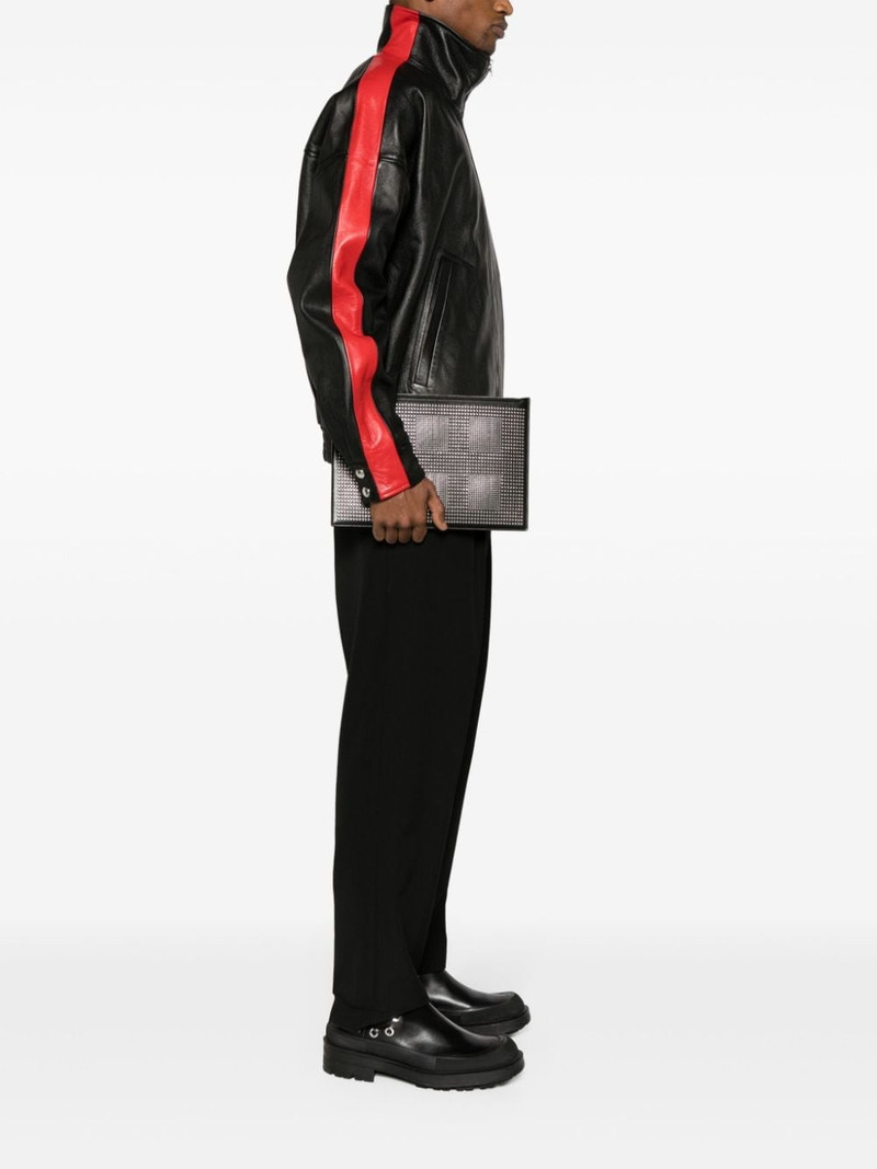 Alexander McQueen studed leather clutch bag outlook
