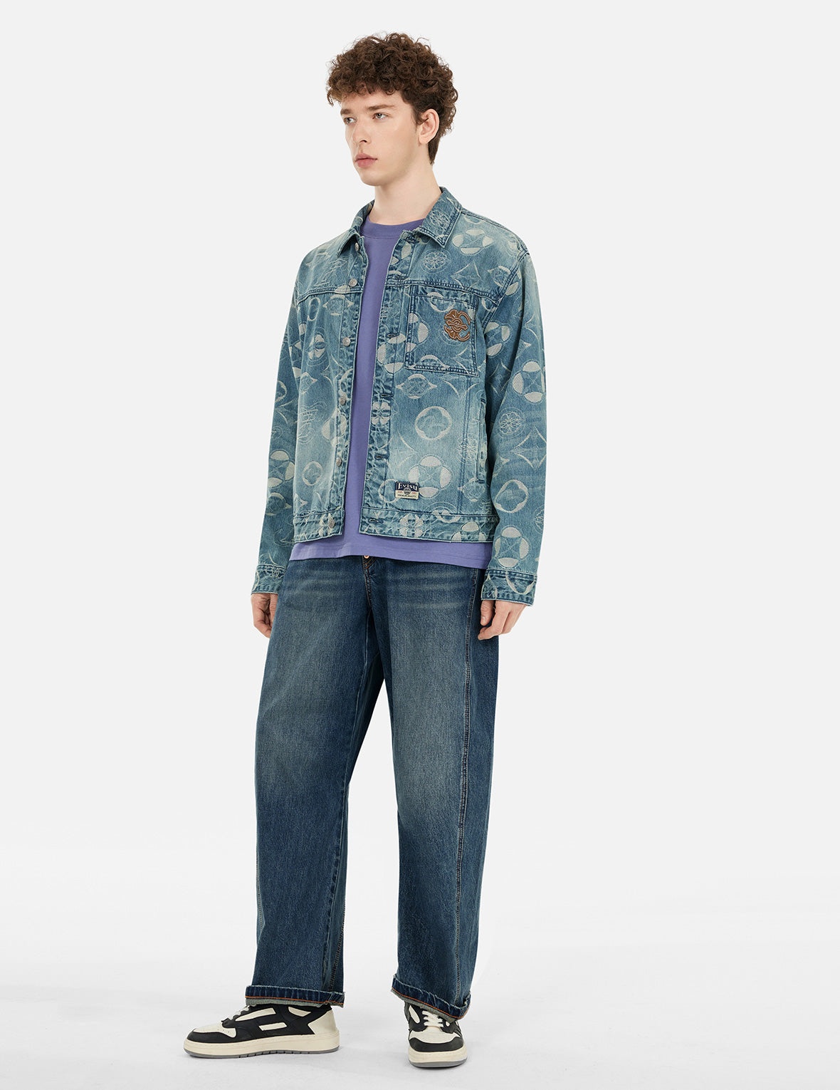Kamon Jacquard Pockets 3D Fit Jeans - 4