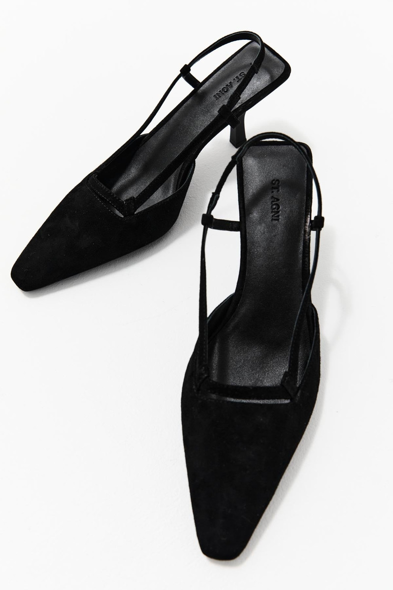 Sling Back Heel - Black 1