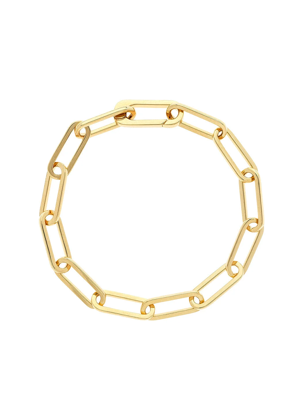 GOLD CHAIN PAPERCLIP BRACELET - 1