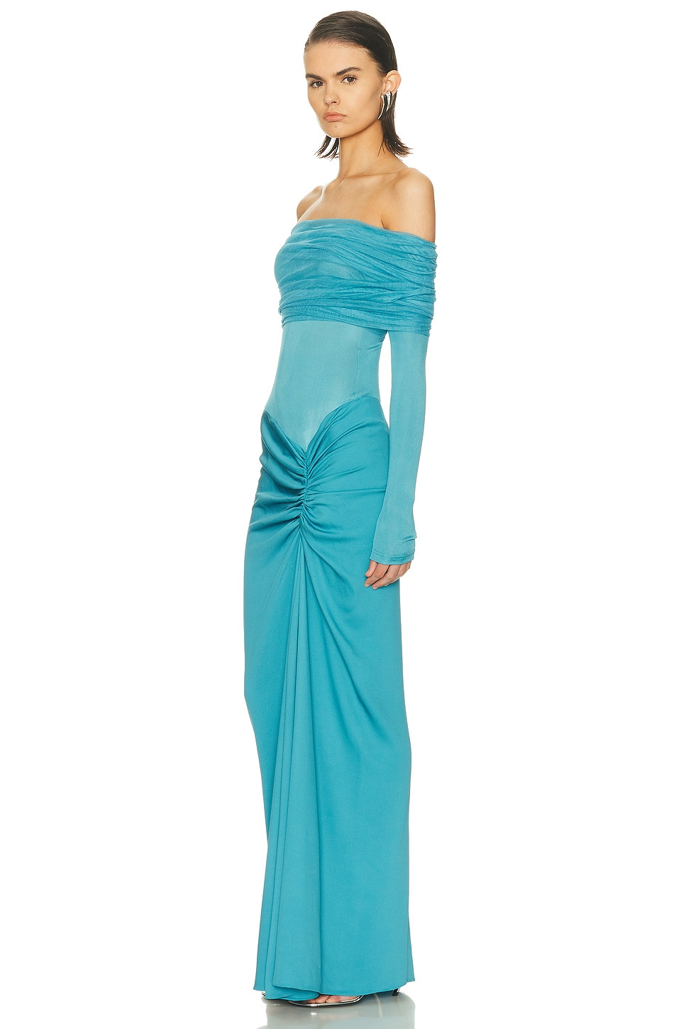 Sonora Veiled Ruched Dress - 3