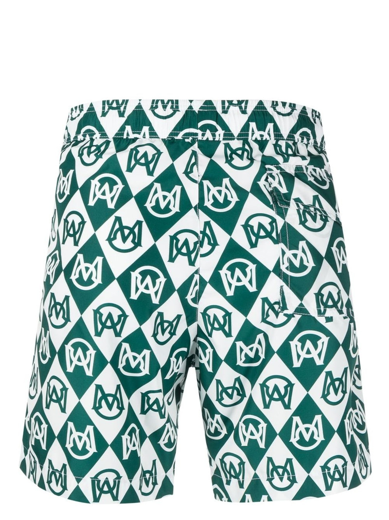 Moncler monogram-print swim shorts outlook