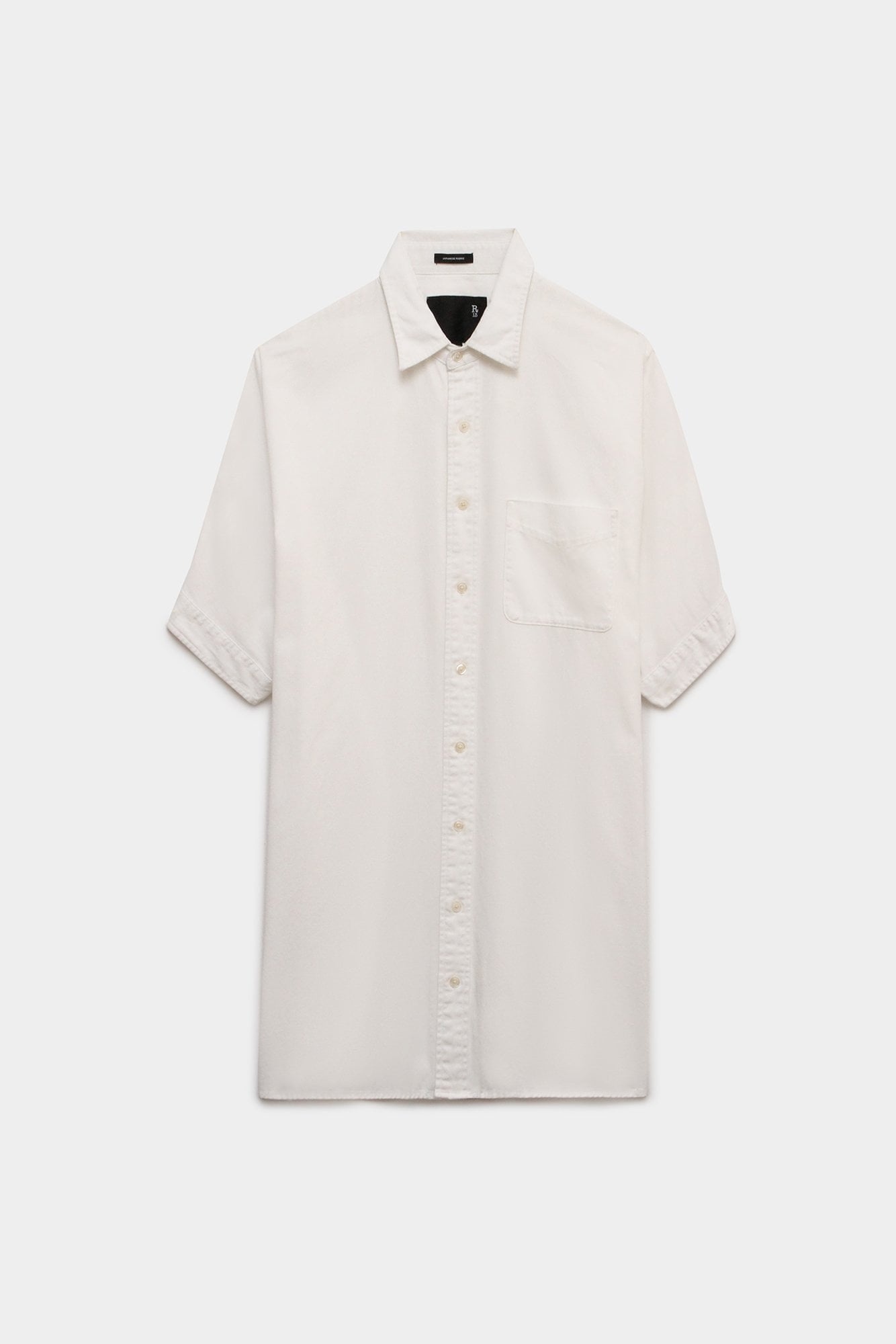 Oversized Boxy Button Up Dress - White | R13 Denim - 1